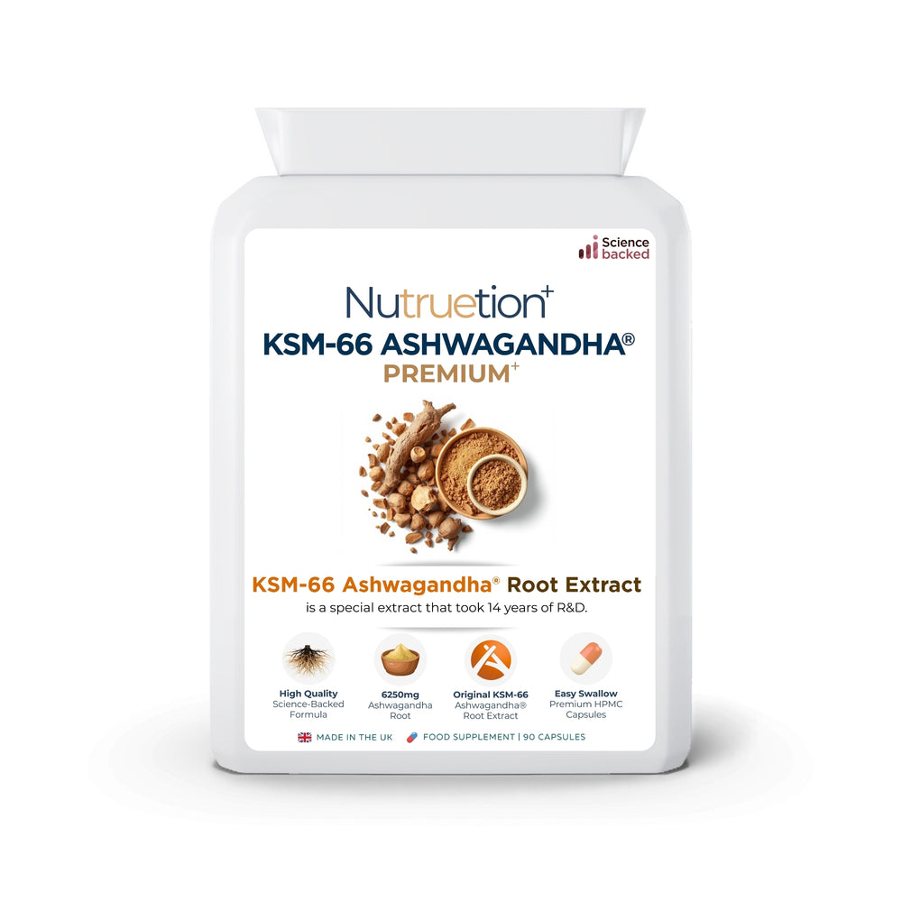 Premium KSM-66 Ashwagandha® 500mg | GMP and BRCGS Certified | Made in the UK