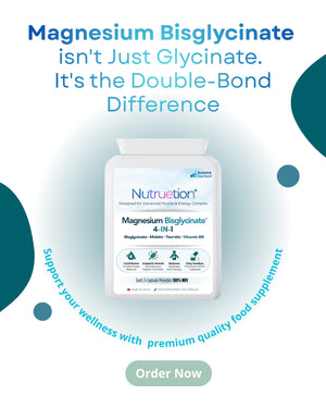 Nutruetion Magnesium Bisglycinate Complex 4-in-1 | High Strength Formula with Malate, Taurate & Vitamin B6 | 120 Vegan Capsules | UK Made