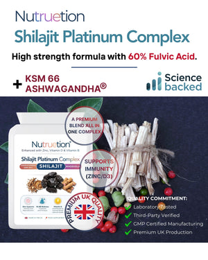 Shilajit Platinum Complex - High Strength with Ashwagandha KSM-66 & Rhodiola Rosea