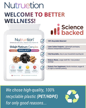 Nutruetion Shilajit Complex 2000mg | With Ashwagandha KSM-66 & Rhodiola | 90 Vegetarian Capsules | High Strength Adaptogen | UK Made