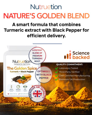 Turmeric and Black Pepper Golden Spice | High Strength Curcumin