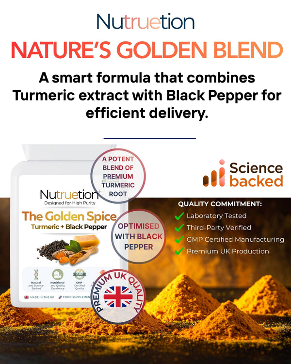 Turmeric and Black Pepper Golden Spice | High Strength Curcumin