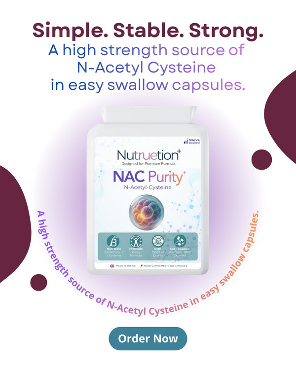 NAC Purity+ N-Acetyl-Cysteine High Strength Precursor to Glutathione