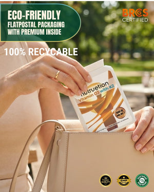 Vitamin D3 3000IU (75µg) & K2 MK-7 (100µg) | 90 Food Supplement Capsules | Made in UK (BRCGS AA Grade)