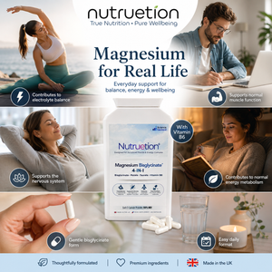 Nutruetion Magnesium Bisglycinate Complex 4-in-1 | 120 Vegan Capsules | UK Made