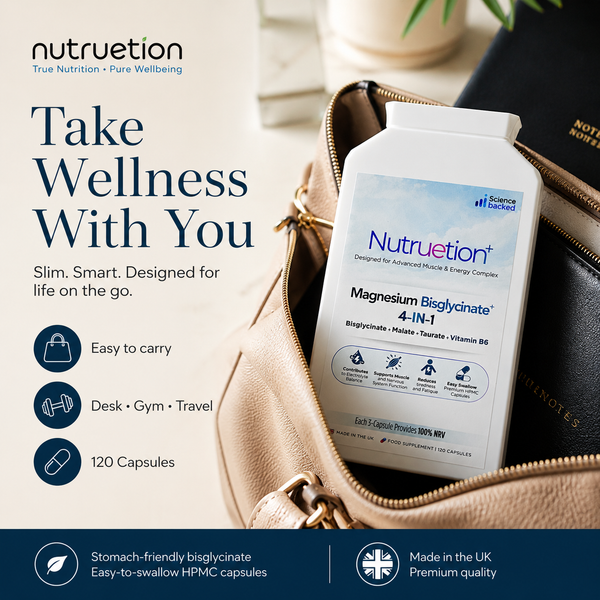 Nutruetion Magnesium Bisglycinate Complex 4-in-1 | 120 Vegan Capsules | UK Made
