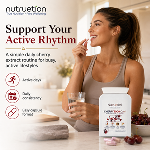 Nutruetion Montmorency Cherry 3000 Core+ | High Strength 3000mg Serving | 10:1 Fruit Extract | 90 Vegan Capsules