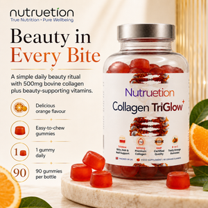 Nutruetion TriGlow+ Collagen Gummies | 8-in-1 Beauty Complex with Biotin, Selenium & Vitamin C