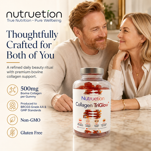 Nutruetion TriGlow+ Collagen Gummies | 8-in-1 Beauty Complex with Biotin, Selenium & Vitamin C